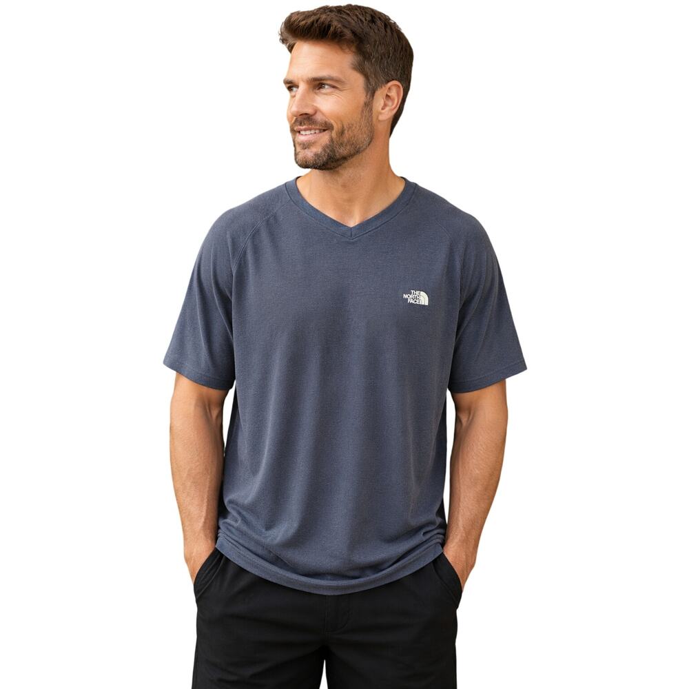 The North Face XL (?) Navy v neck knit pullover minimalist casual preppy